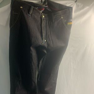 Coogi Black EmBroidered Pocket Jean Size 42 35